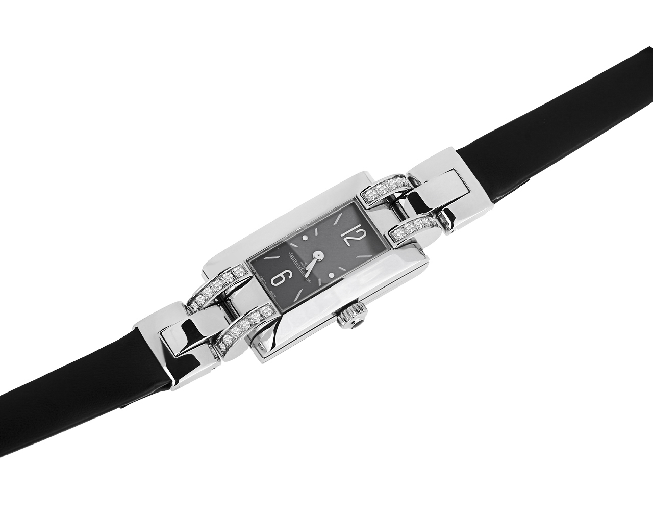 Стальные наручные часы с бриллиантами 0.41ct Jaeger LeCoultre 291018/3