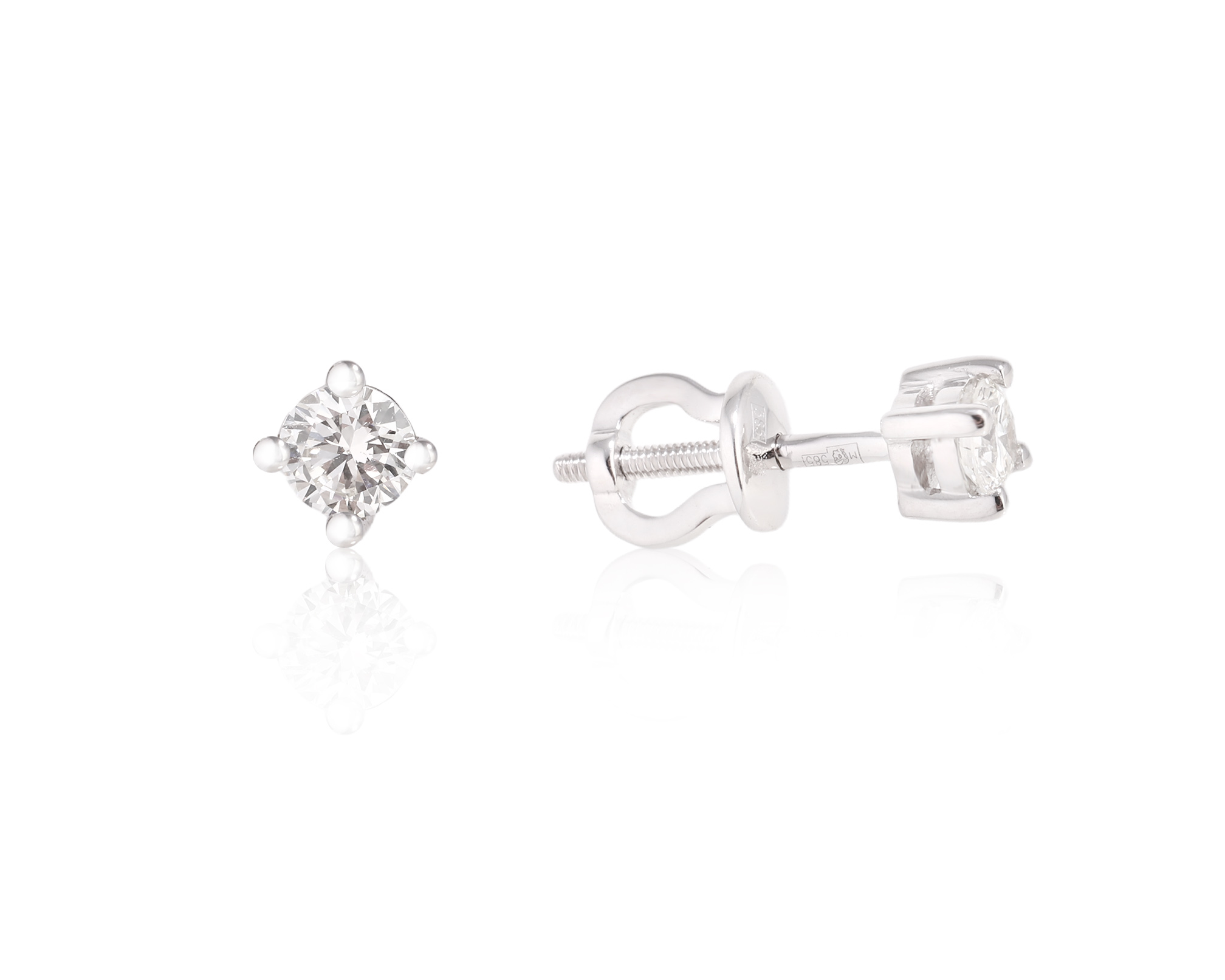 Золотые серьги с бриллиантами 0.35ct 241024/3 Золотые серьги с бриллиантами 0.35ct 241024/3