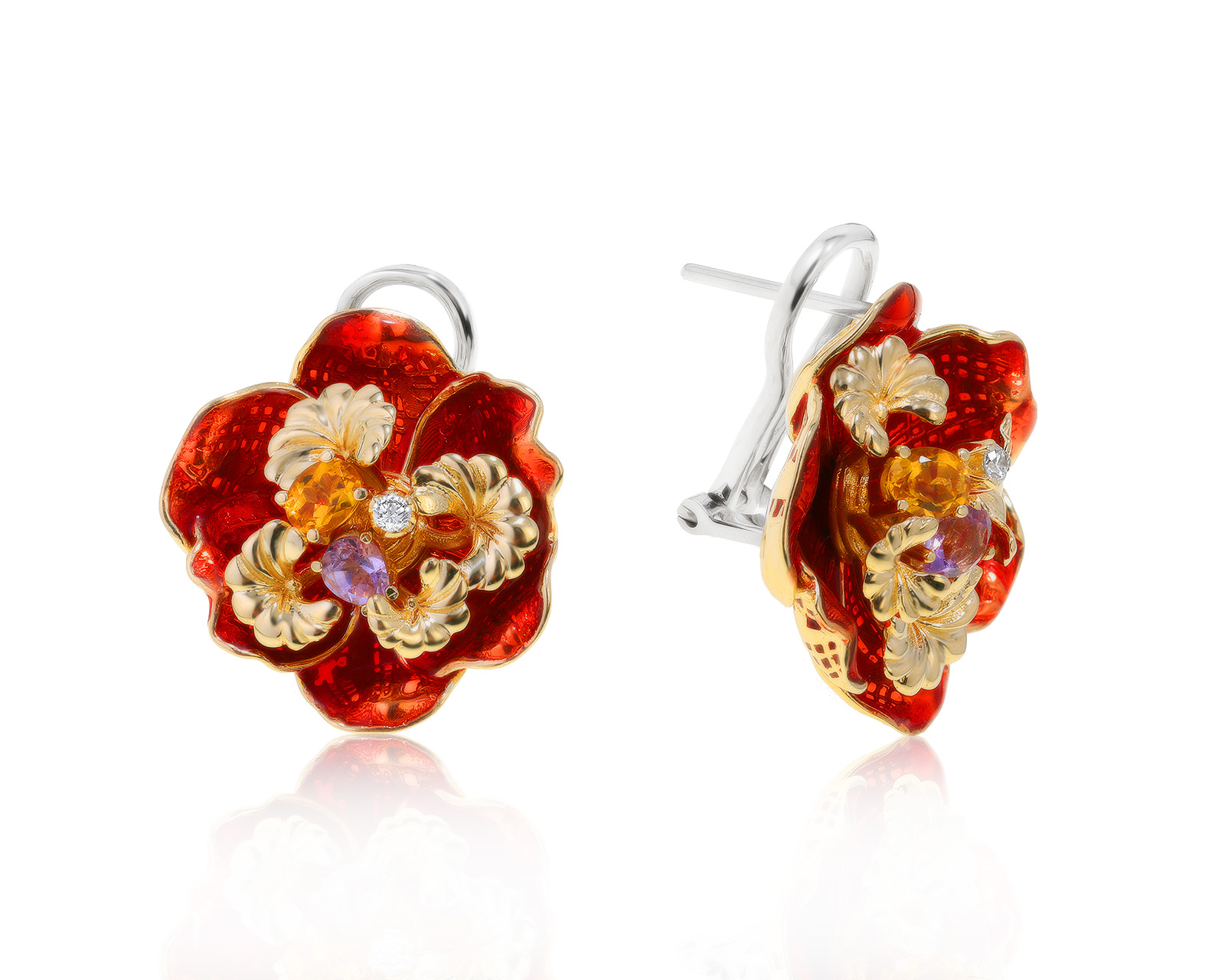 Оригинальные золотые серьги с аметистами 0.25ct Roberto Bravo 071021/2 Оригинальные золотые серьги с аметистами 0.25ct Roberto Bravo 071021/2