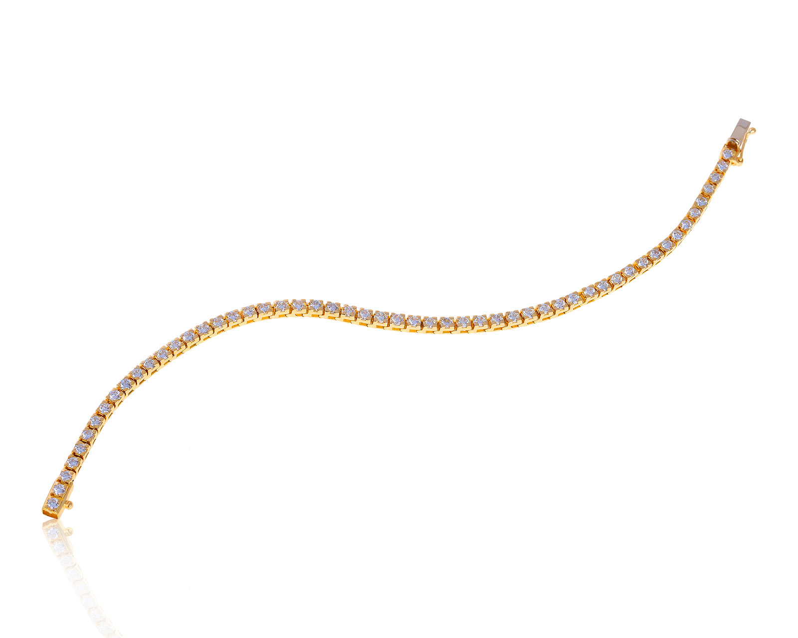 Оригинальный золотой браслет с бриллиантами 3.24ct Rene Kern