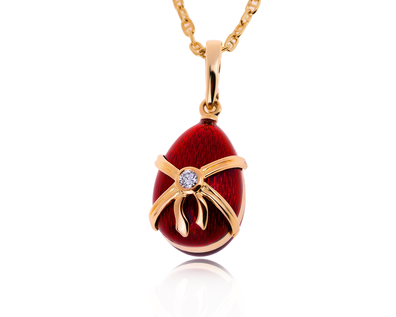 Оригинальный золотой кулон с бриллиантом 0.07ct Faberge 250320/8 Оригинальный золотой кулон с бриллиантом 0.07ct Faberge 250320/8