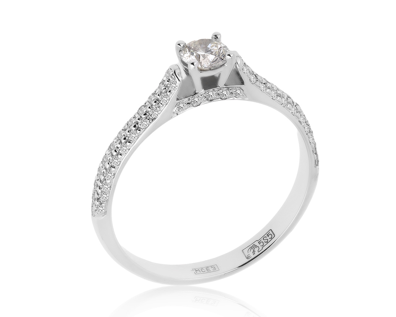 Очаровательное золотое кольцо с бриллиантами 0.46ct 200920/1