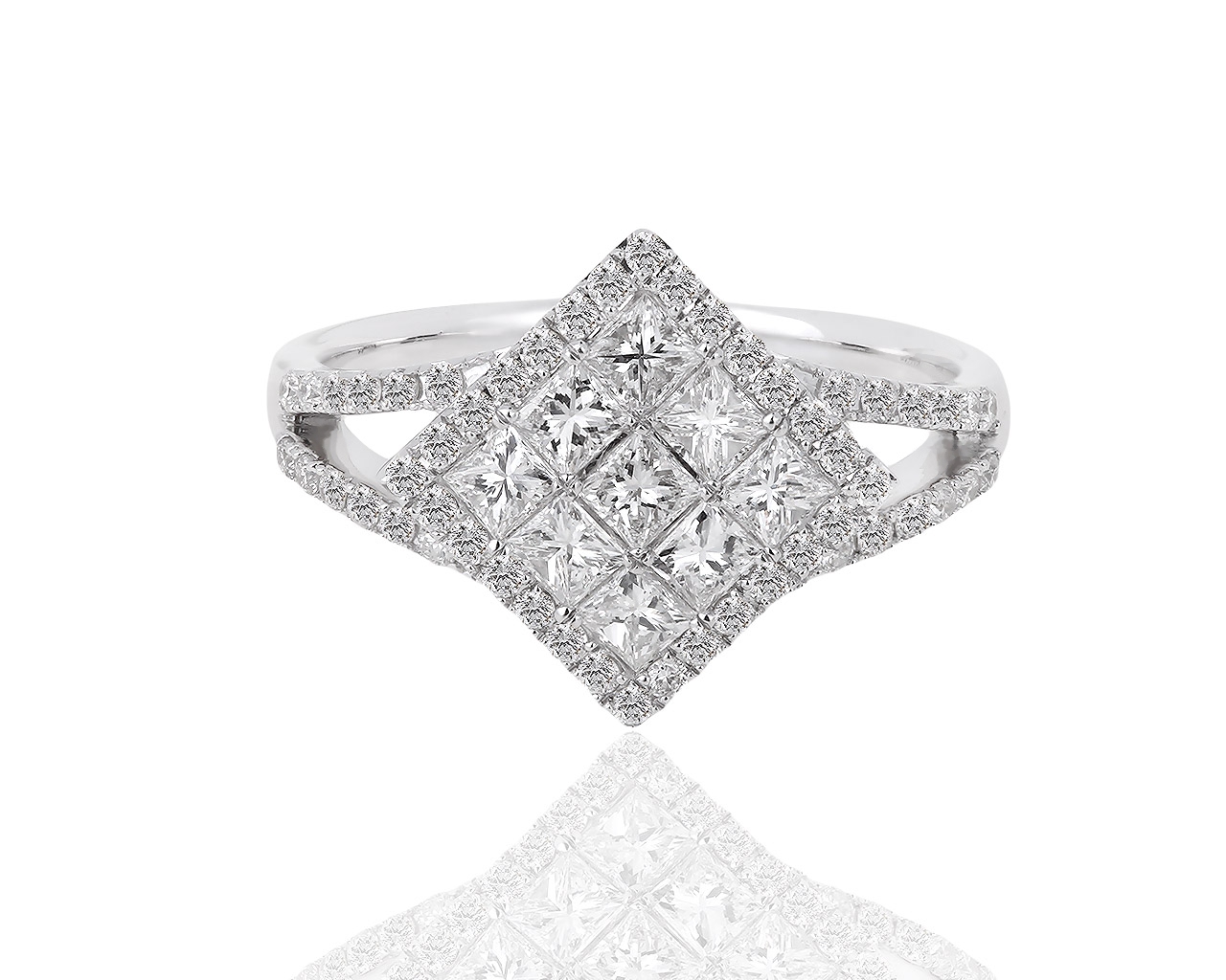 Красивое золотое кольцо с бриллиантами 1.03ct 100918/6