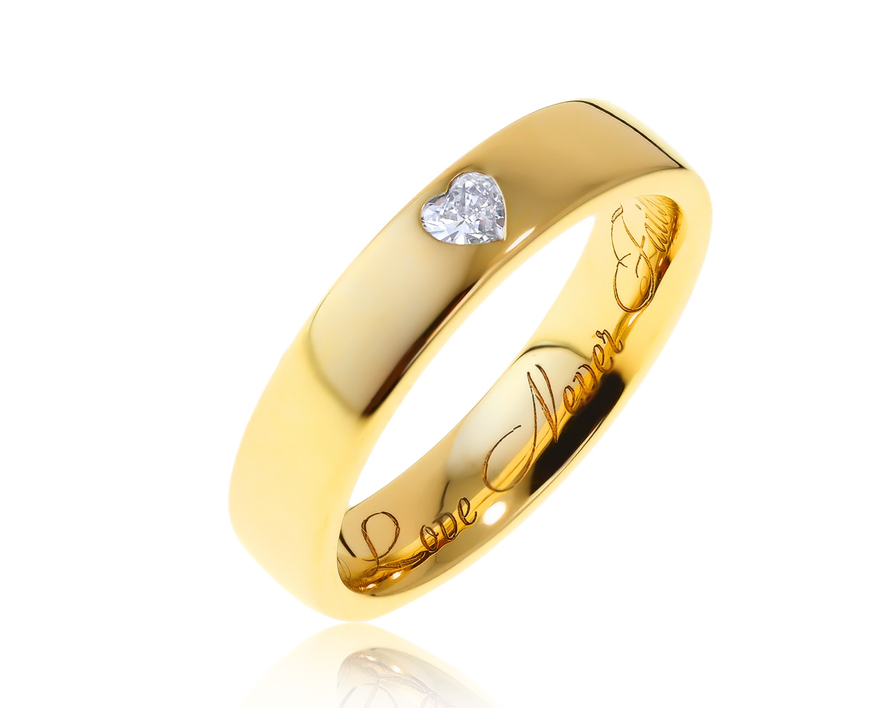 Престижное золотое кольцо с бриллиантом 0.08ct