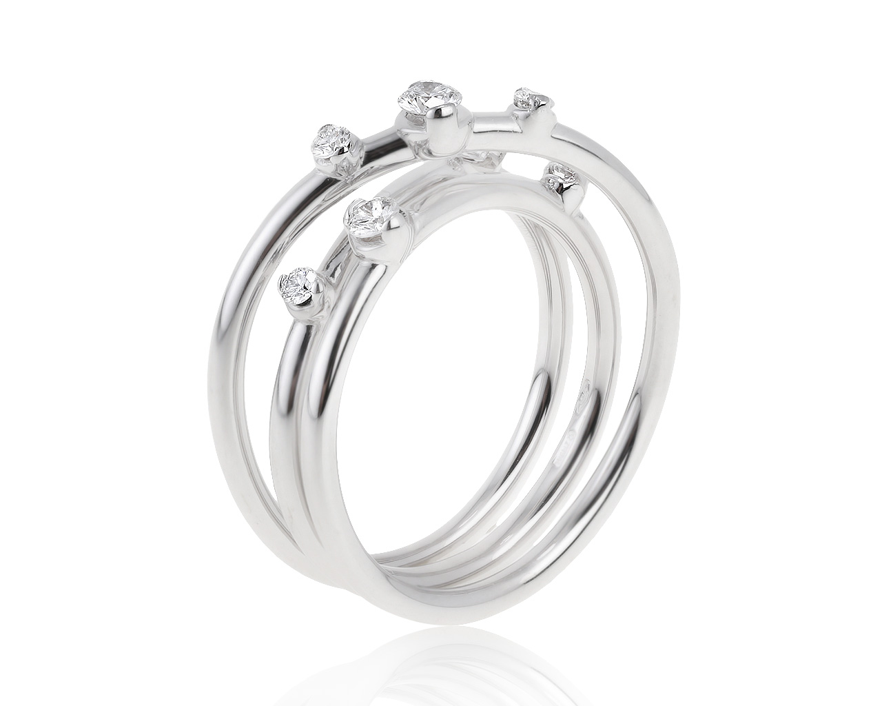 Оригинальное золотое кольцо с бриллиантами 0.34ct Giorgio Visconti 120521/3