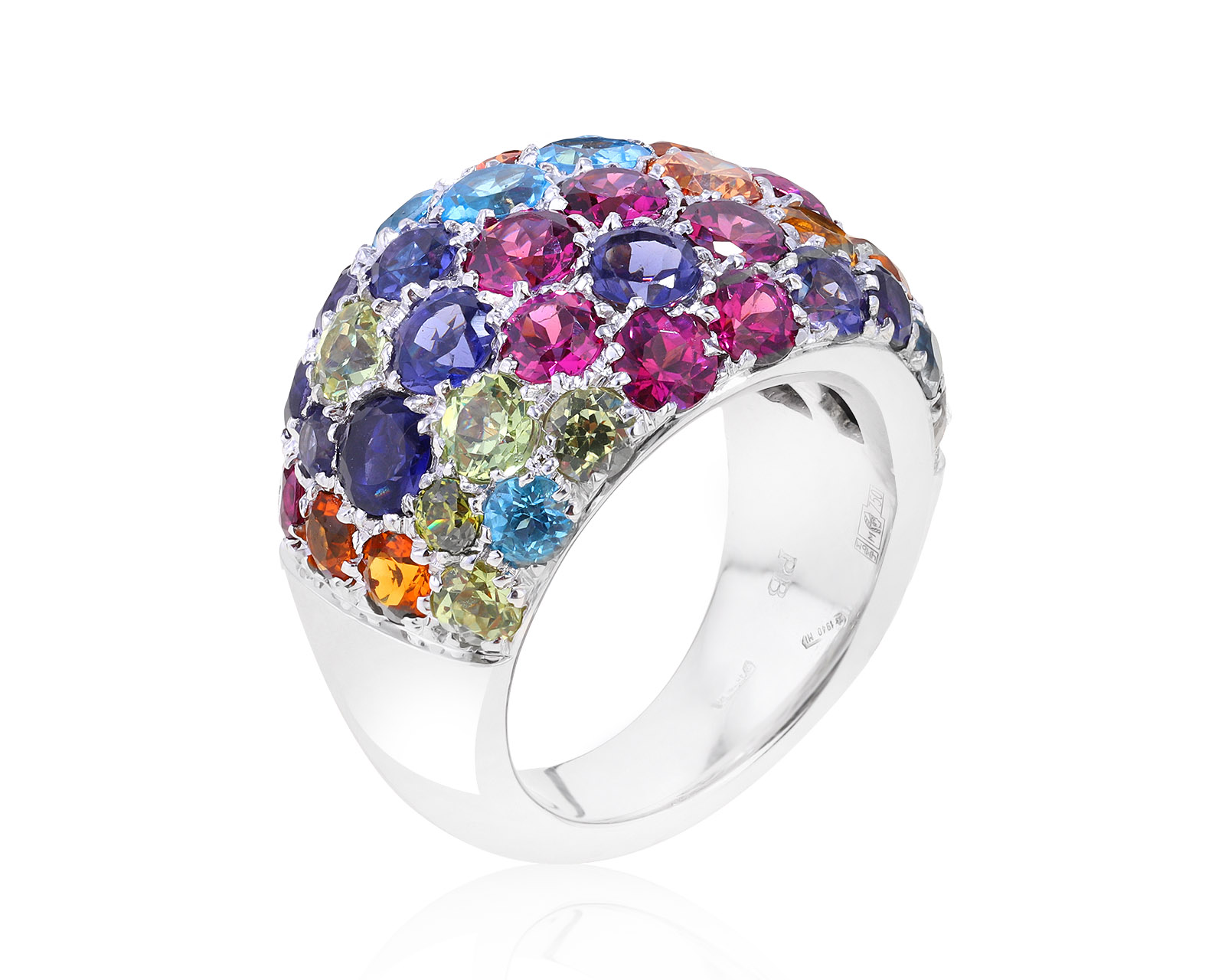 Оригинальное золотое кольцо Pasquale Bruni Multistone Cocktail 260721/2