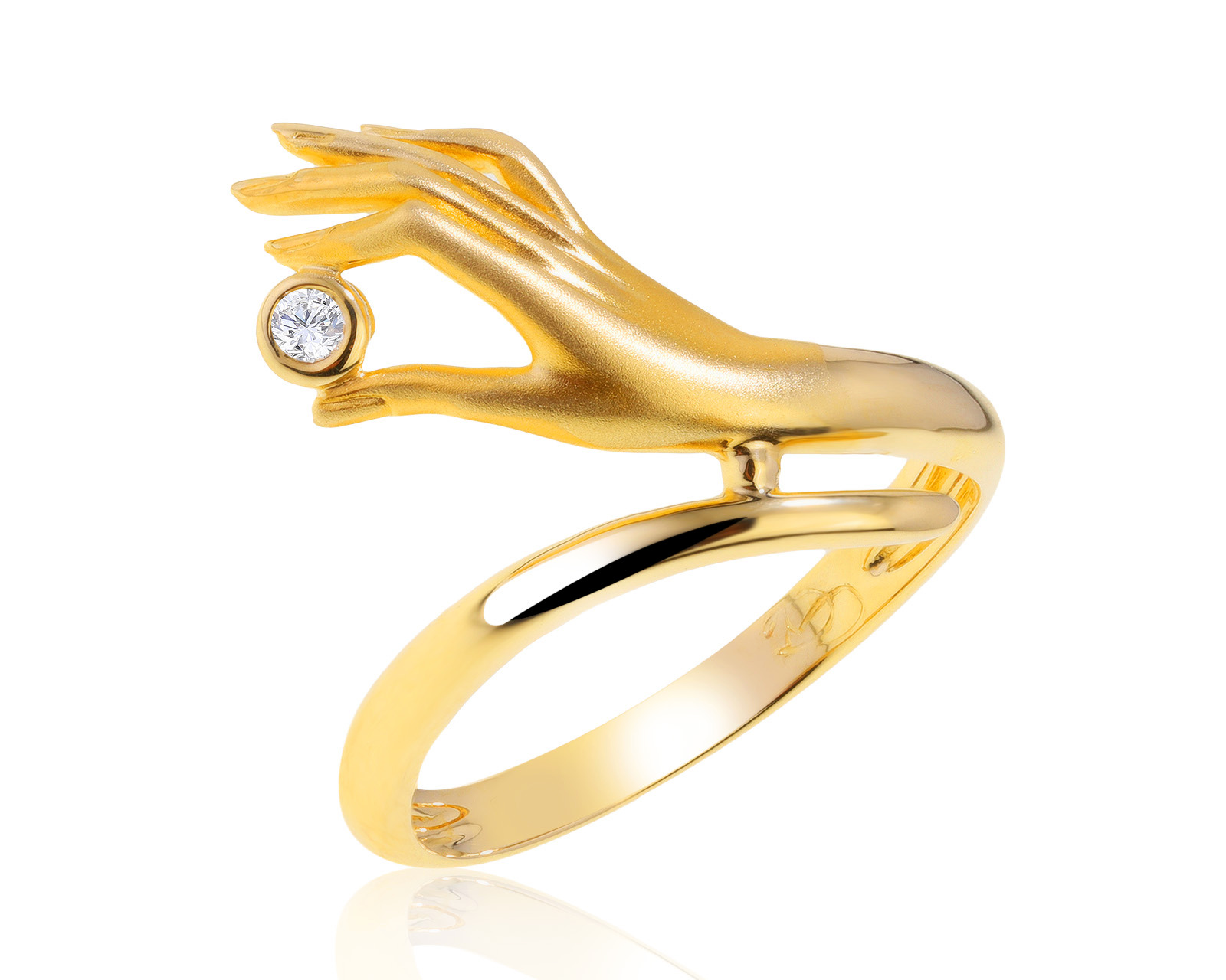 Оригинальное золотое кольцо Carrera y Carrera Hand 240821/1