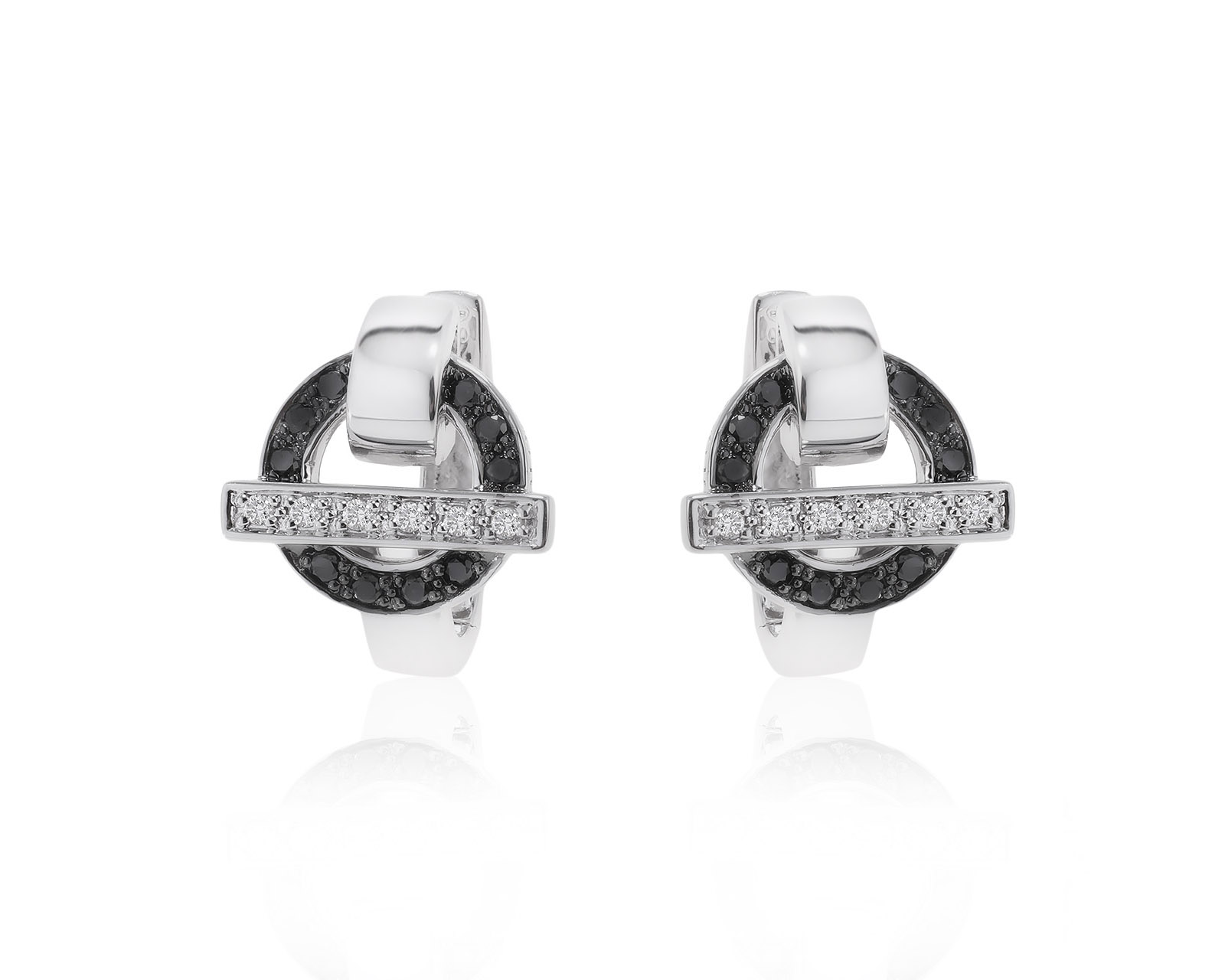 Оригинальные золотые серьги с бриллиантами 0.36ct Guy Laroche