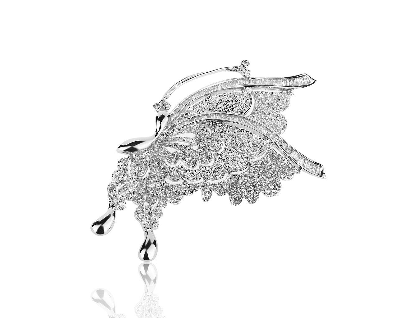 Превосходная золотая брошь с бриллиантами 1.89ct 191119/10