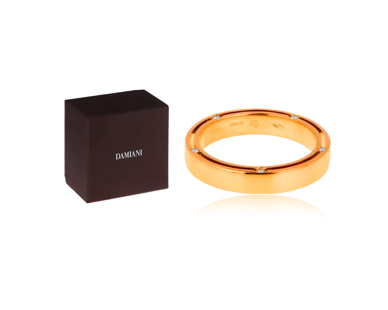 Золотое кольцо с бриллиантами Damiani Brad Pitt