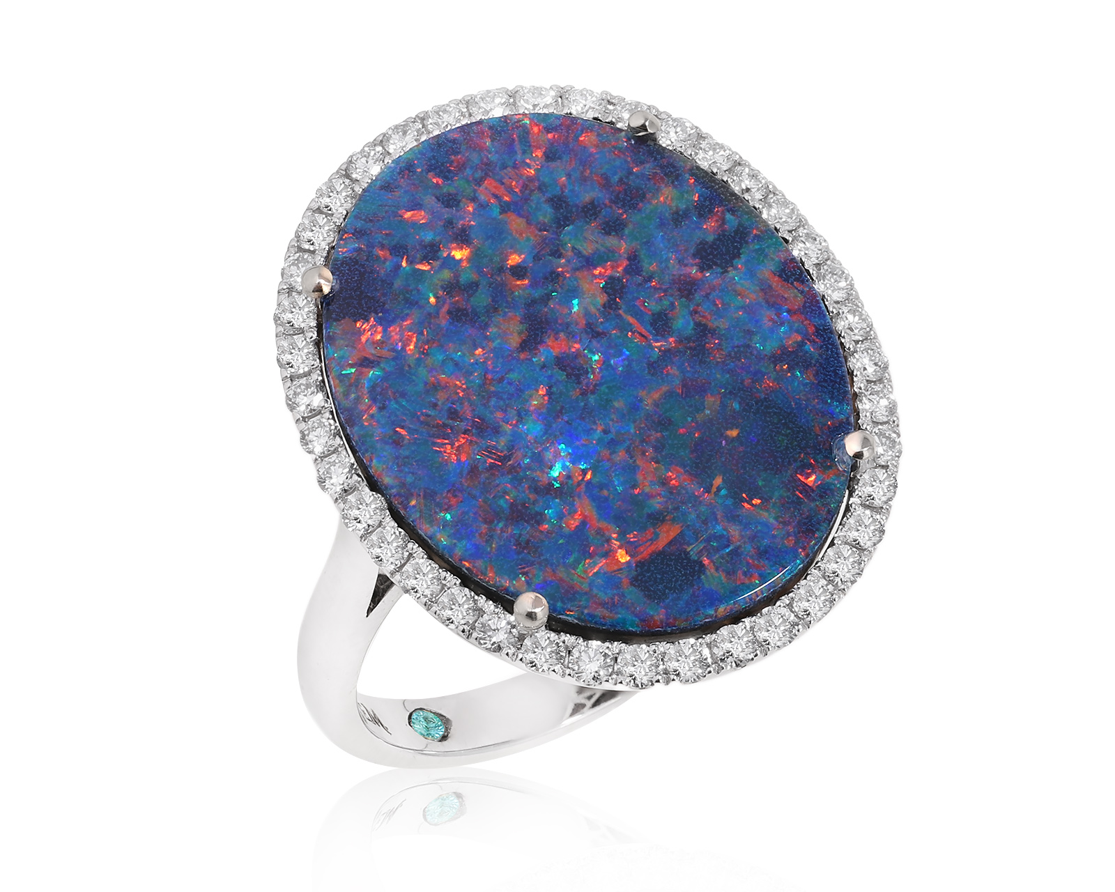 Золотое кольцо с опалом Австралия 8.27ct Evgeny Matveev 240325/Б121