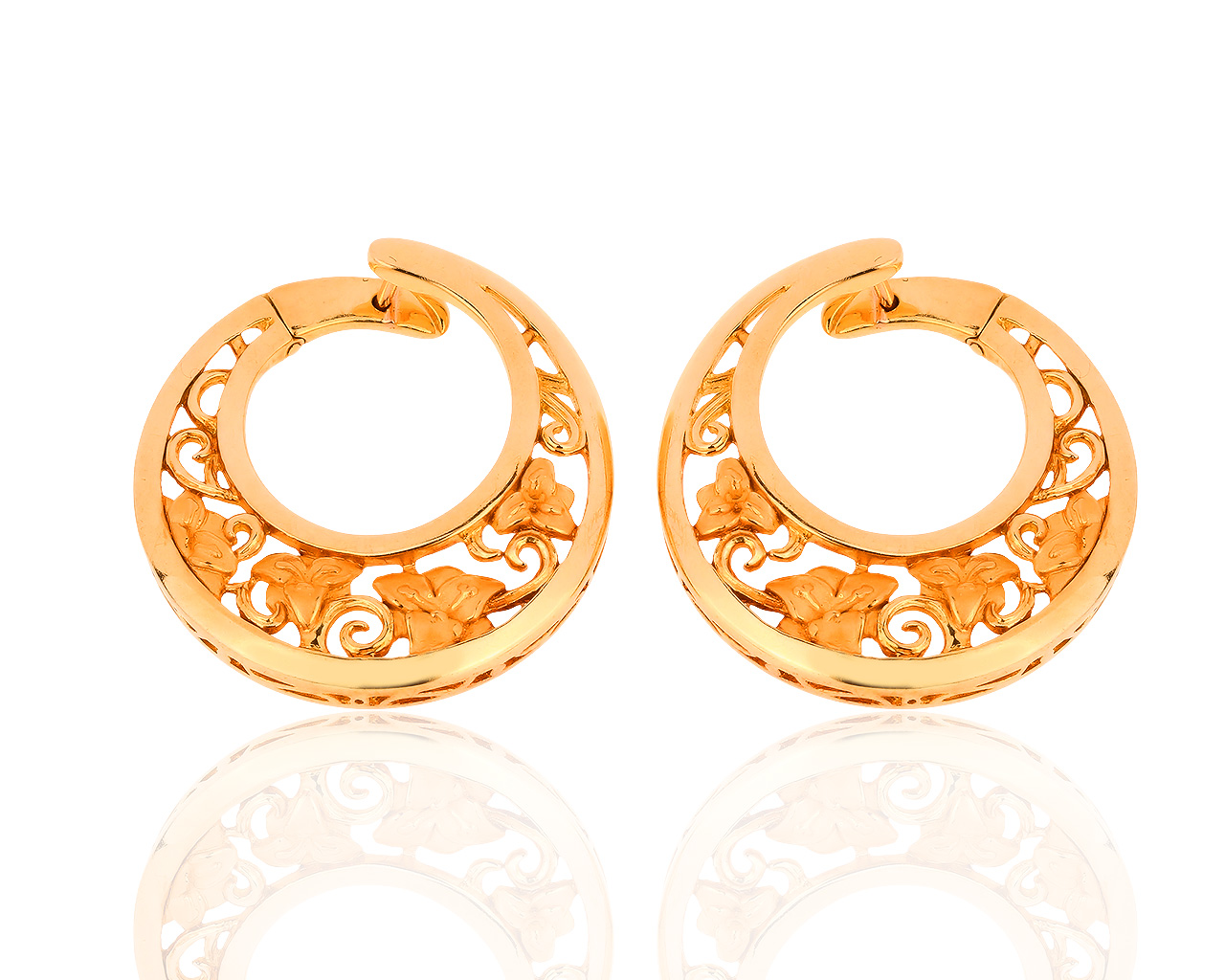 Модные золотые серьги Carrera y Carrera Jazmin 180518/5