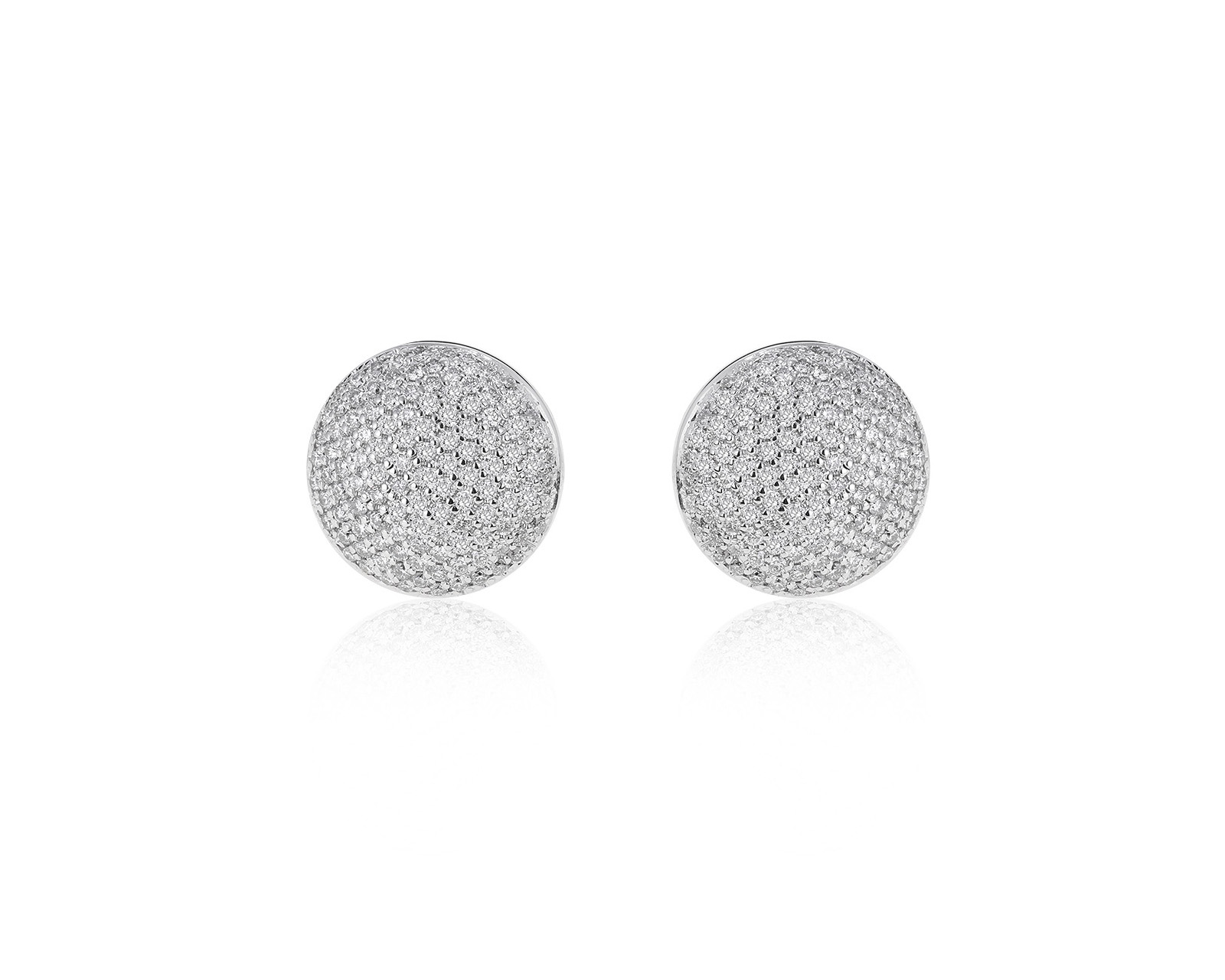 Роскошные золотые серьги с бриллиантами 1.16ct