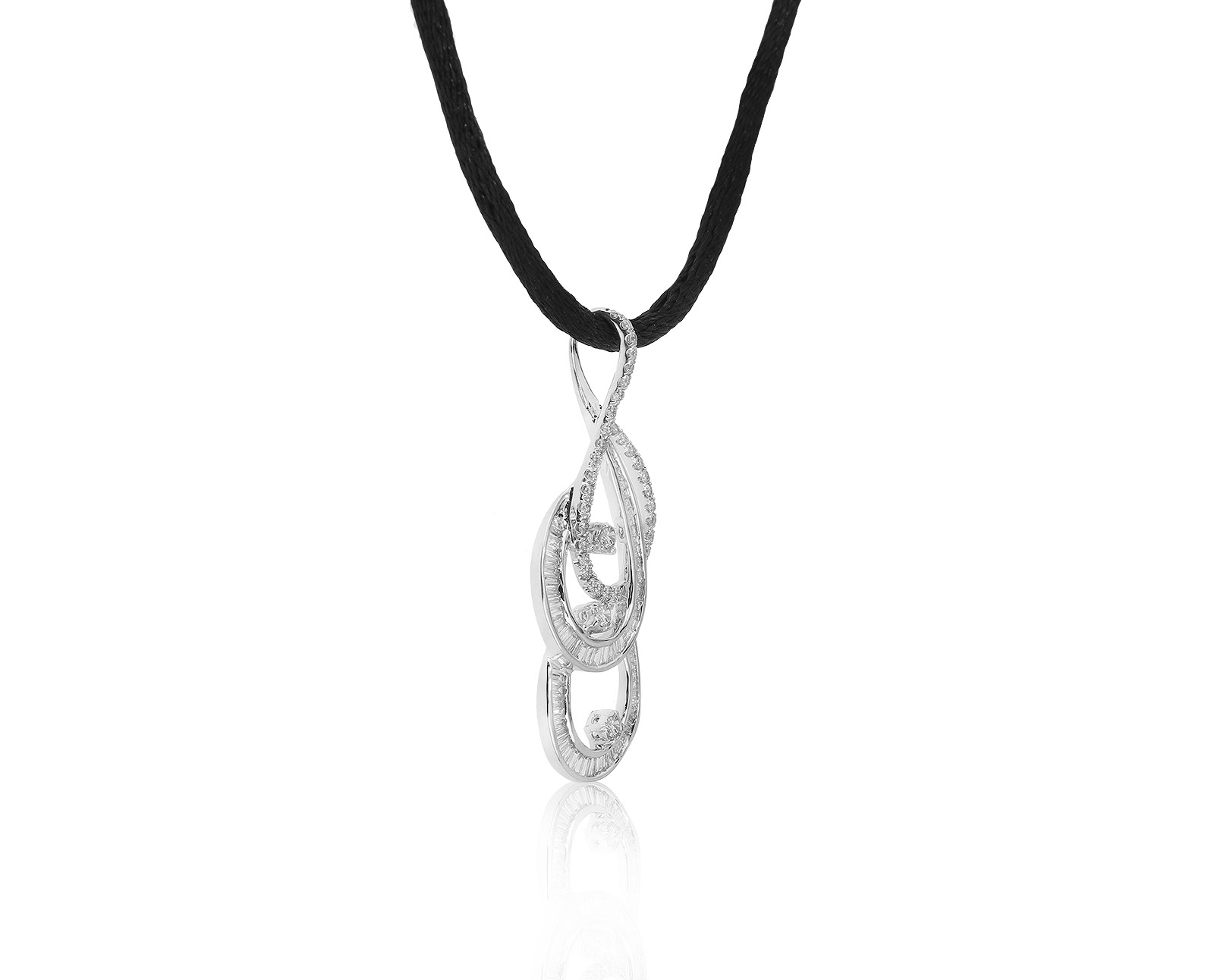 Стильный золотой кулон с бриллиантами 0.81ct