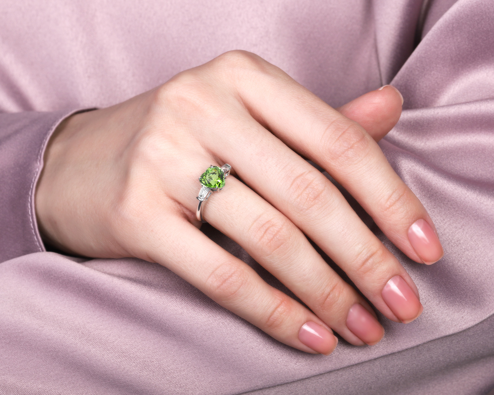 Золотое кольцо с зеленым турмалином 2.10ct Evgeny Matveev