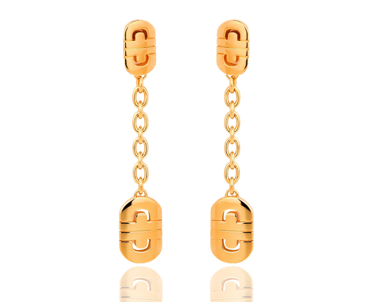 Прекрасные золотые серьги Bvlgari Parentesi 060119/4