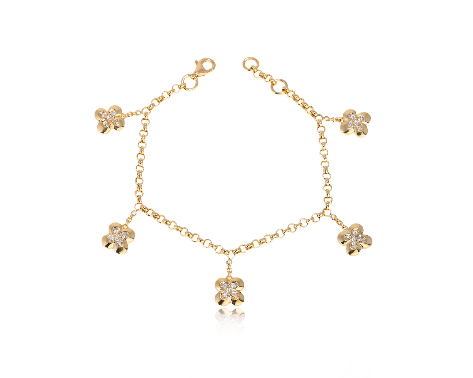 Оригинальный золотой браслет с бриллиантами 0.15ct Mauboussin 191225/1