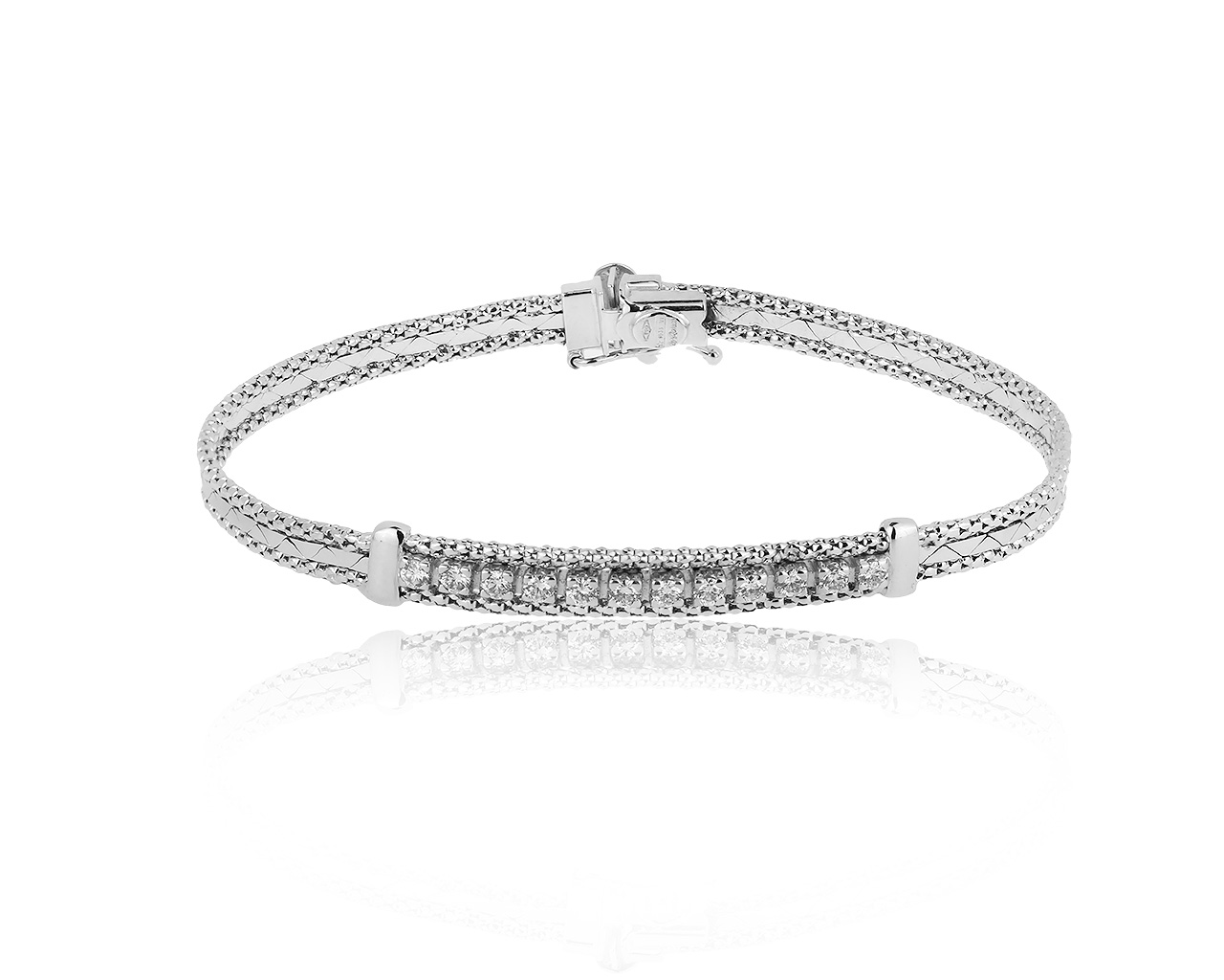 Оригинальный золотой браслет с бриллиантами 0.42ct Ronco 061219/18