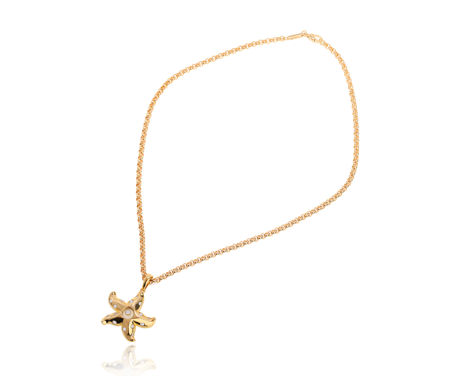 Оригинальный золотой кулон Chopard Starfish
