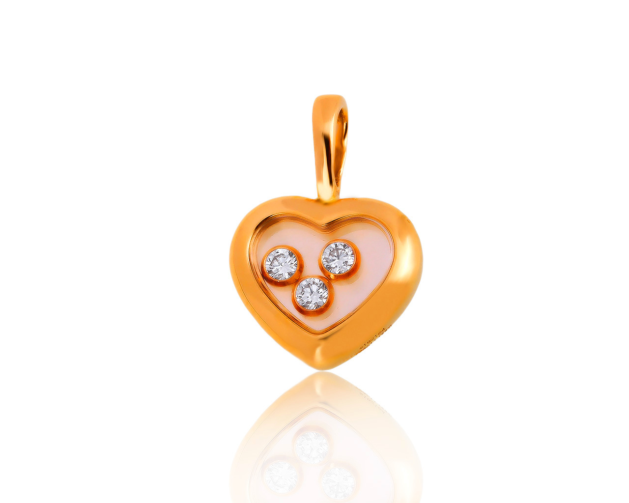 Оригинальный золотой кулон с бриллиантами 0.15ct Chopard 310819/1