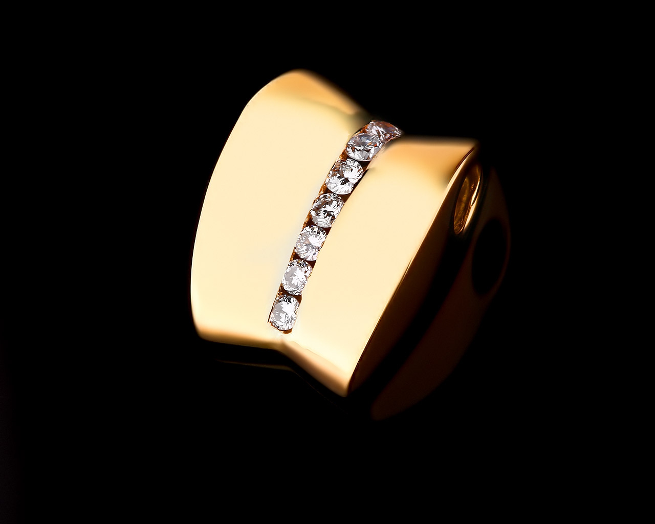 Интересная золотая подвеска с бриллиантами Lydion 220217/9