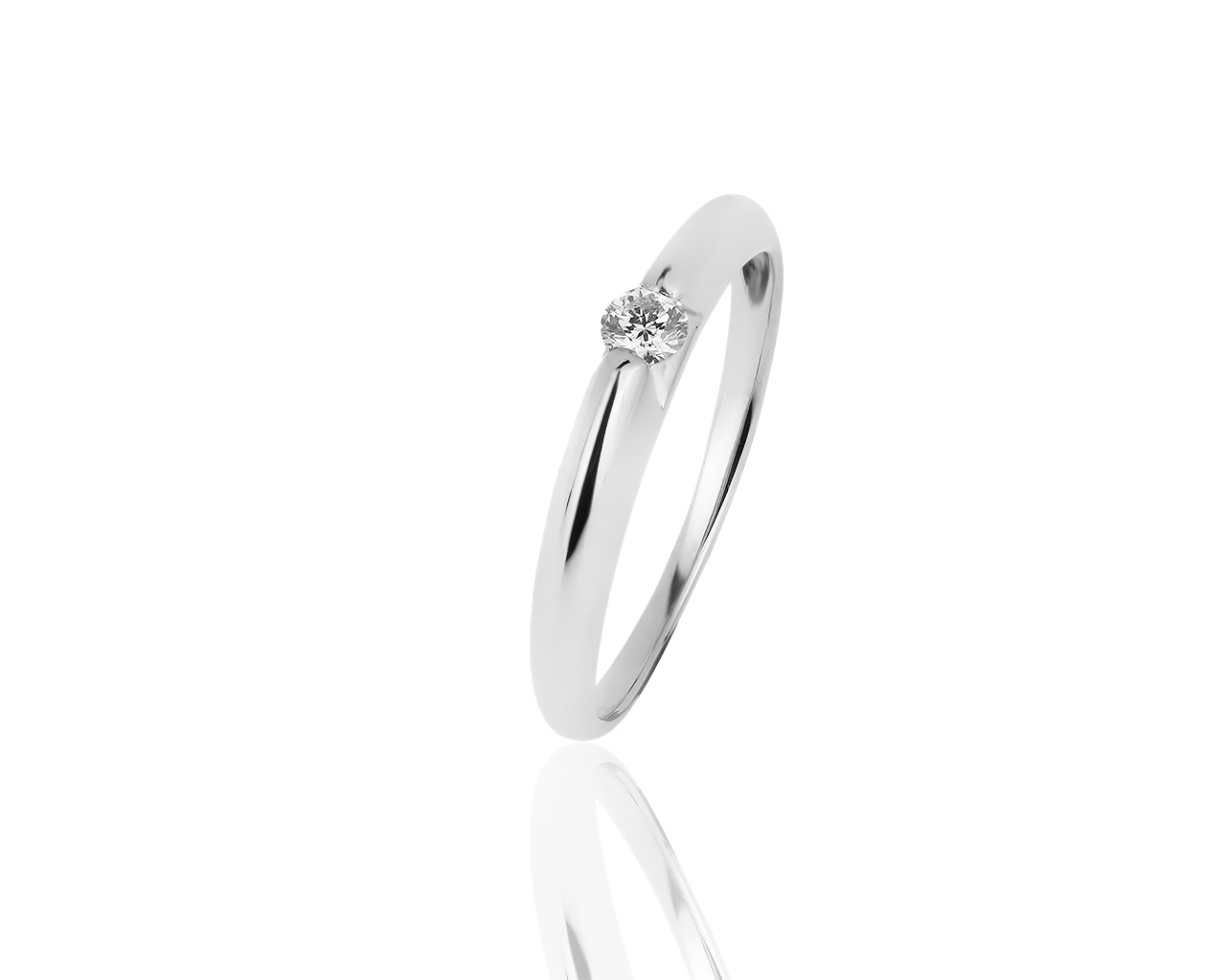 Золотое кольцо с бриллиантом 0.10ct 261017/7 Золотое кольцо с бриллиантом 0.10ct 261017/7
