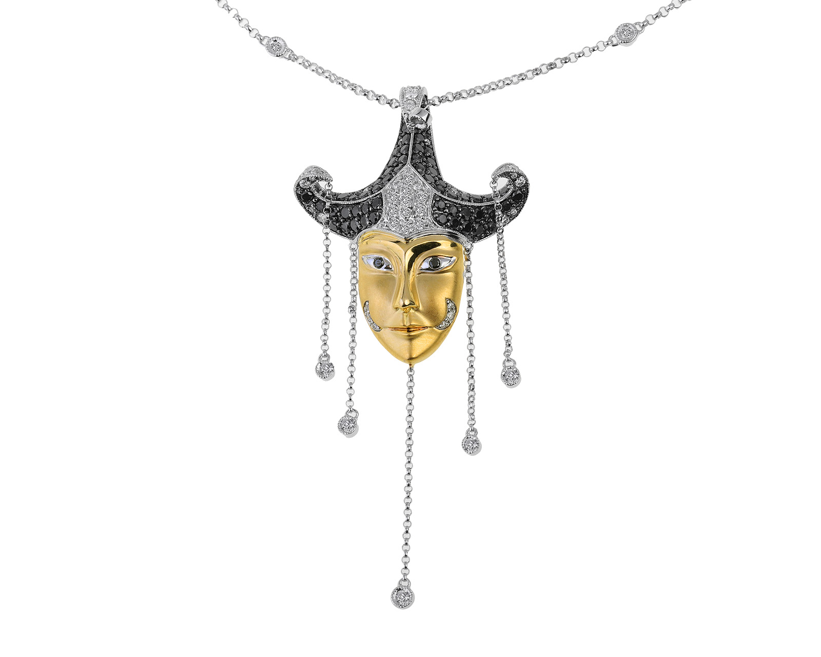 Великолепный золотой кулон с бриллиантами 2.18ct