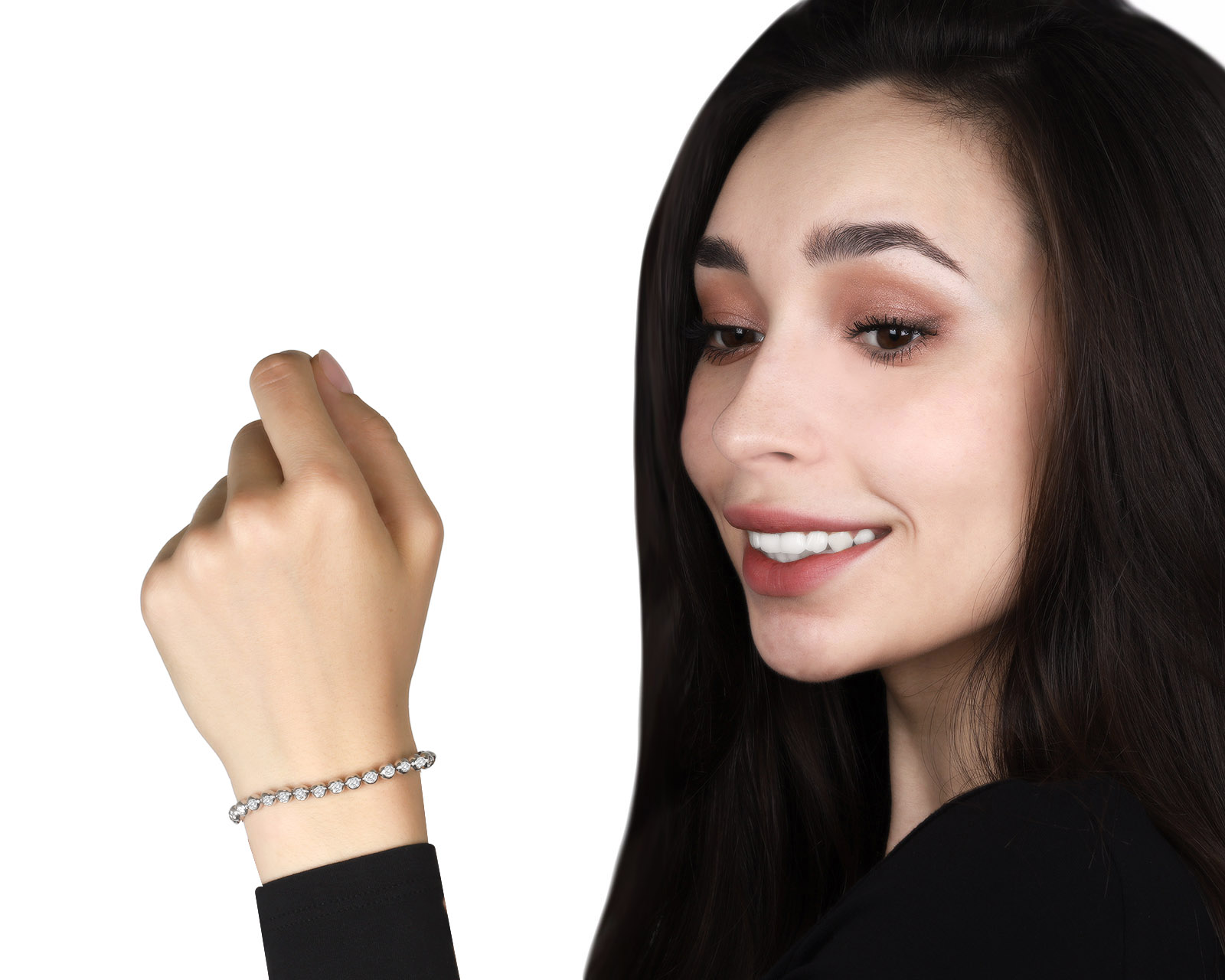 Золотой браслет с бриллиантами 3.32ct