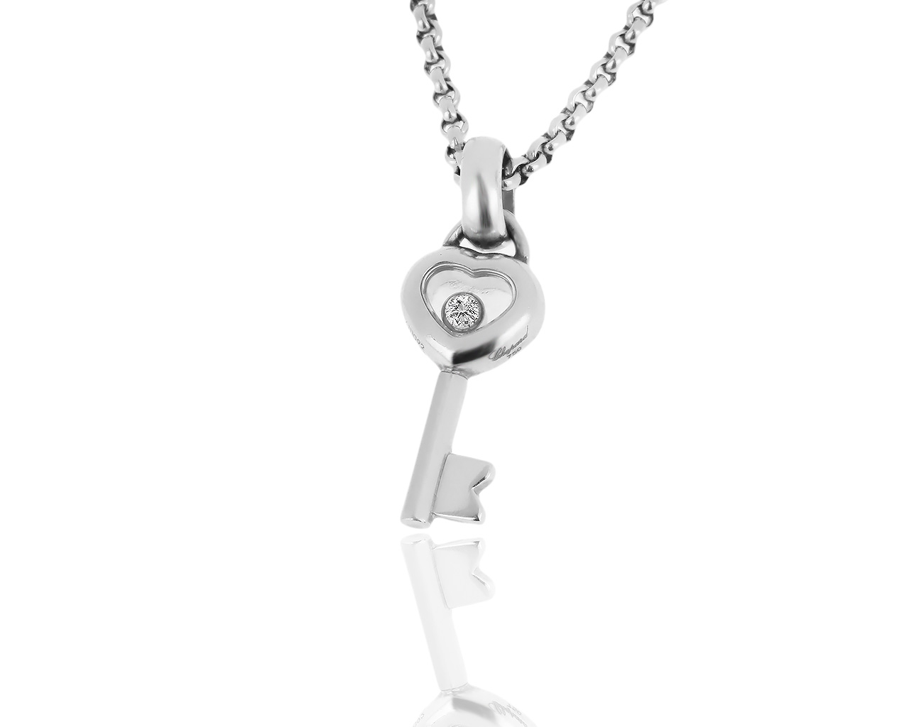 Золотая подвеска с бриллиантом 0.05ct Chopard Happy Diamonds Key 120419/1