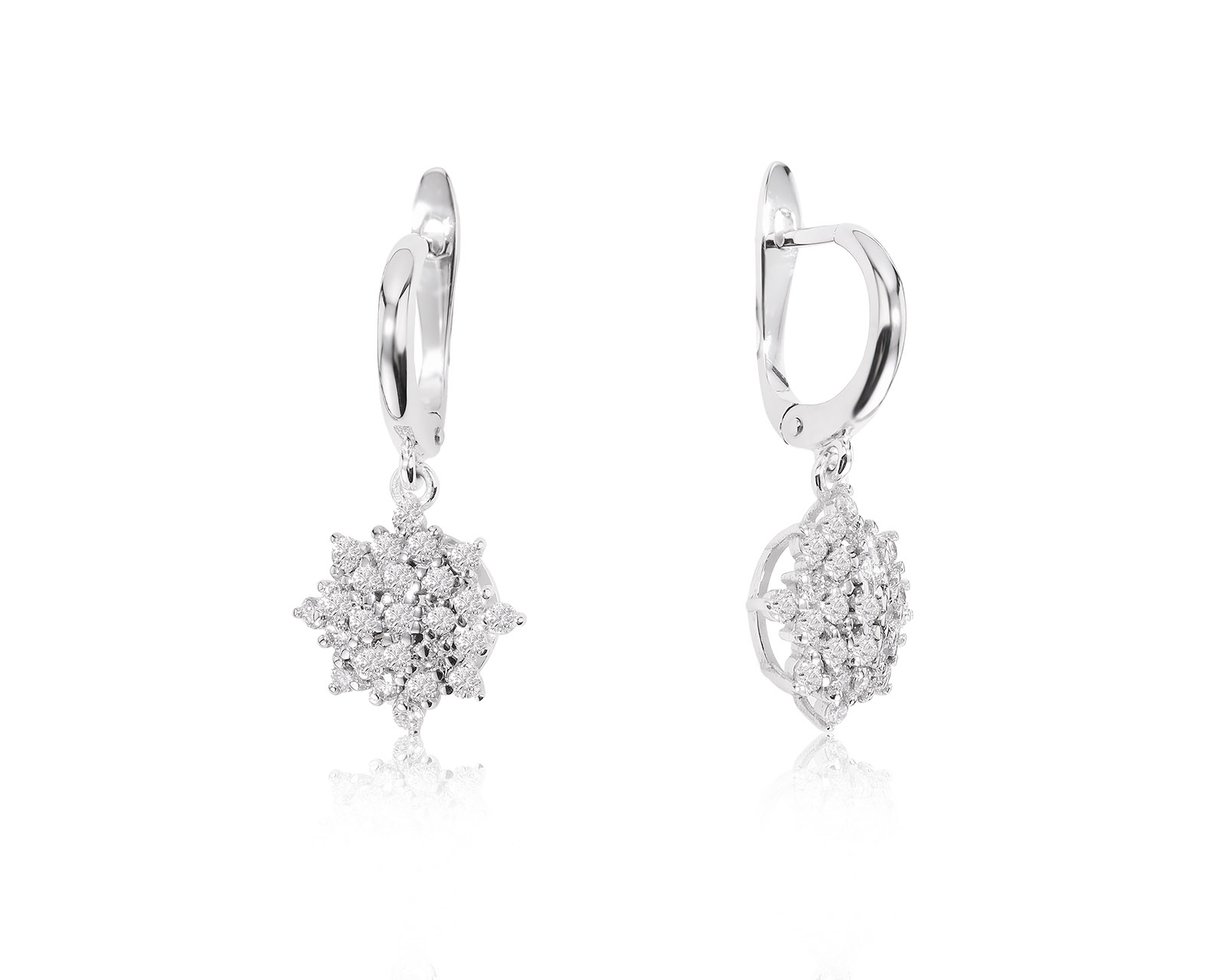 Оригинальные золотые серьги ЭПЛ Якутские бриллианты 231023/4