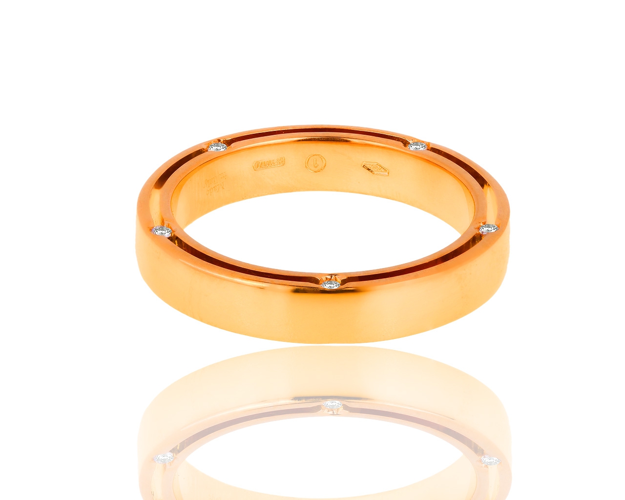 Золотое кольцо с бриллиантами Damiani Brad Pitt 040818/2