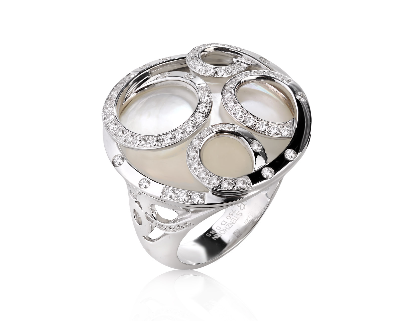 Оригинальное золотое кольцо с перламутром 10.55ct Stenzhorn 160626/4