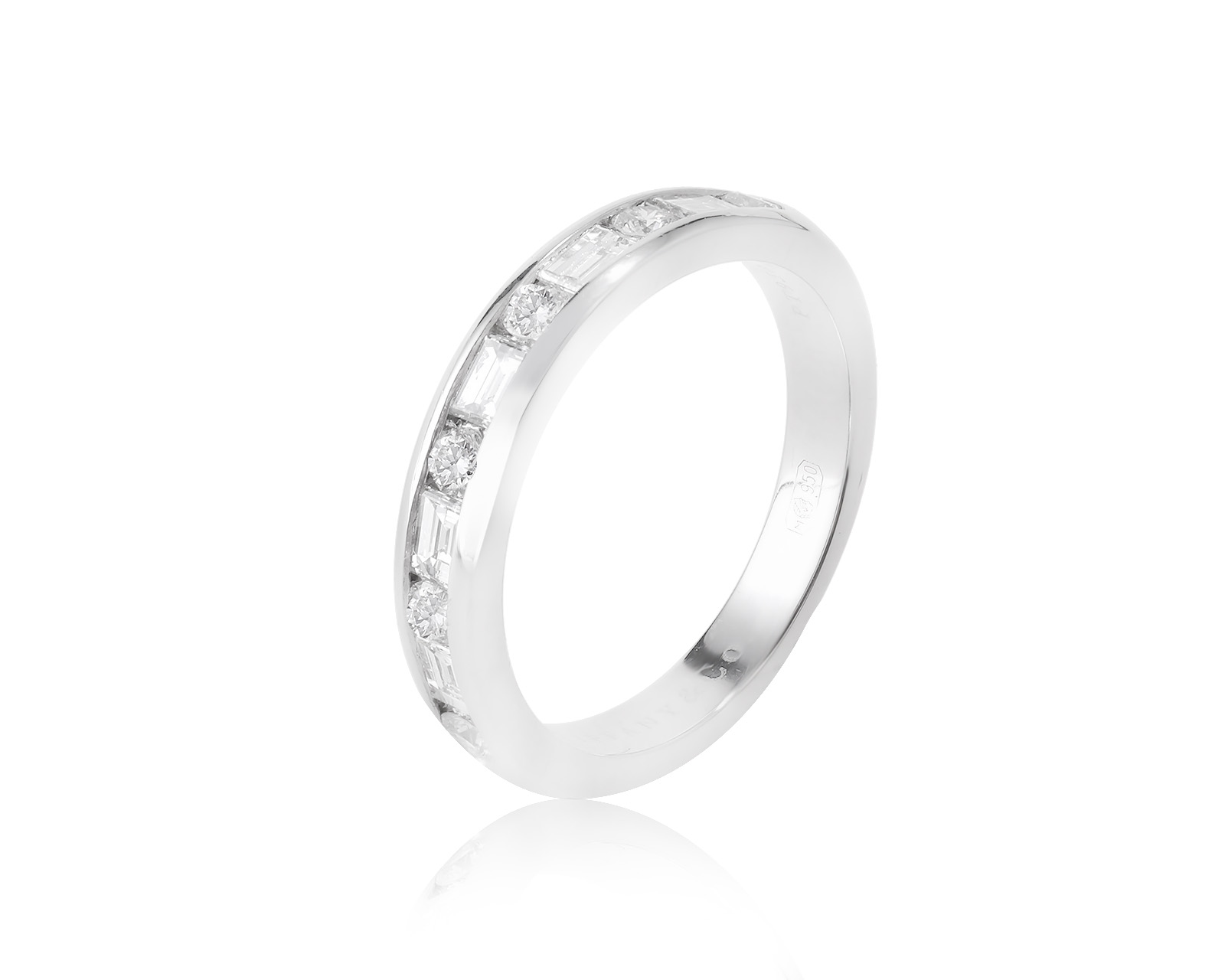 Оригинальное платиновое кольцо Tiffany&Co Channel-set Bang 030923/3