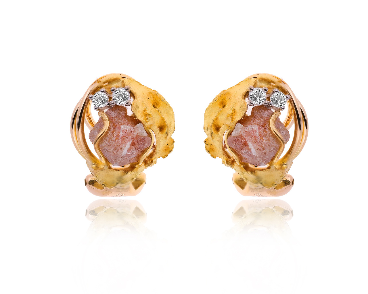Великолепные золотые серьги с алмазами 3.83ct 230220/11