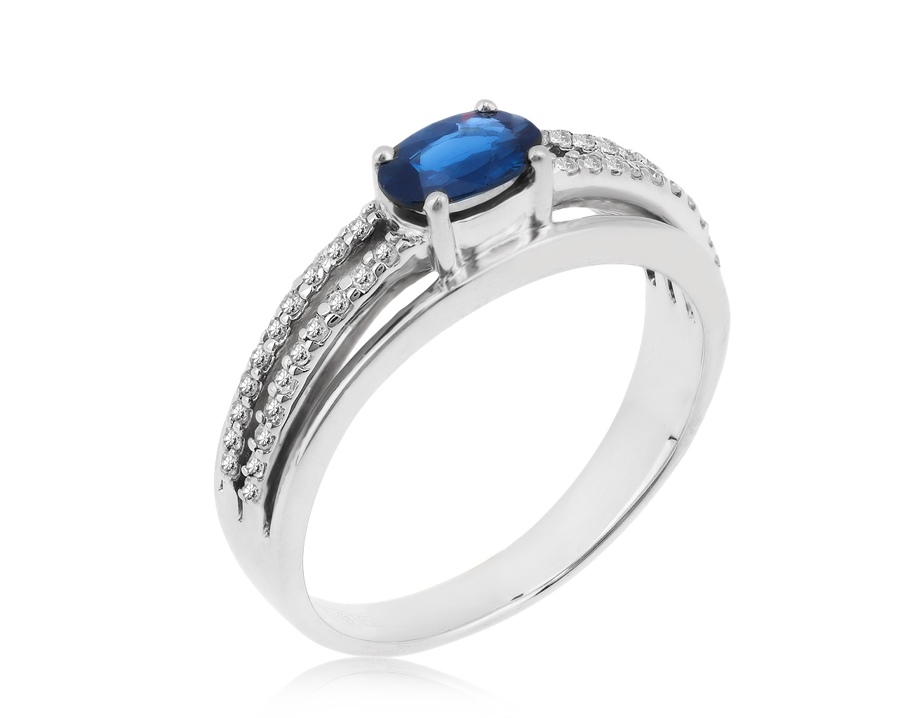 Праздничное золотое кольцо с сапфиром 0.40ct 060920/2