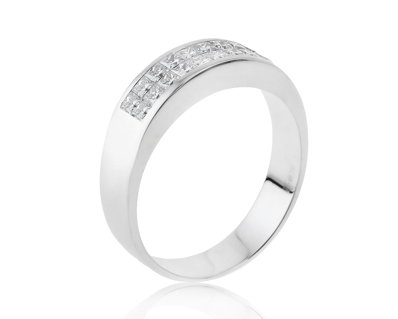 Солидное золотое кольцо с бриллиантами 0.95ct