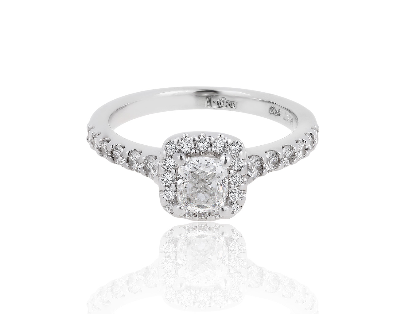 Притягательное золотое кольцо с бриллиантами 1.04ct 110719/2