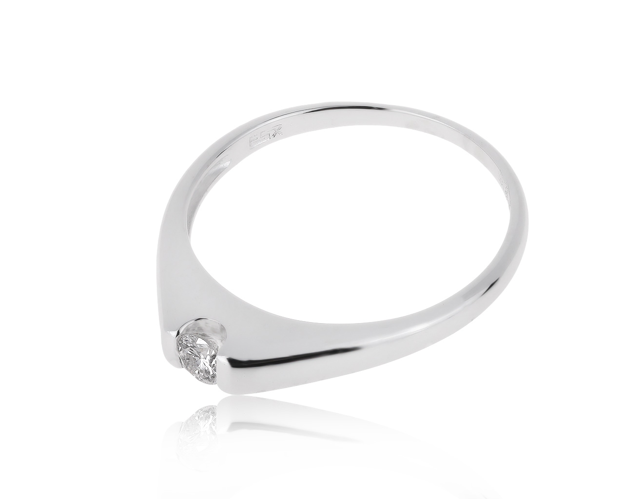 Прекрасное золотое кольцо с бриллиантом 0.11ct