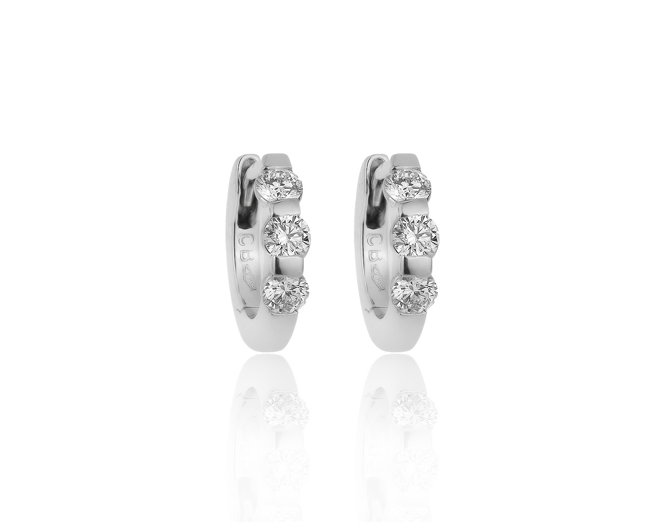 Оригинальные золотые серьги с бриллиантами 0.52ct Bucherer 090320/3
