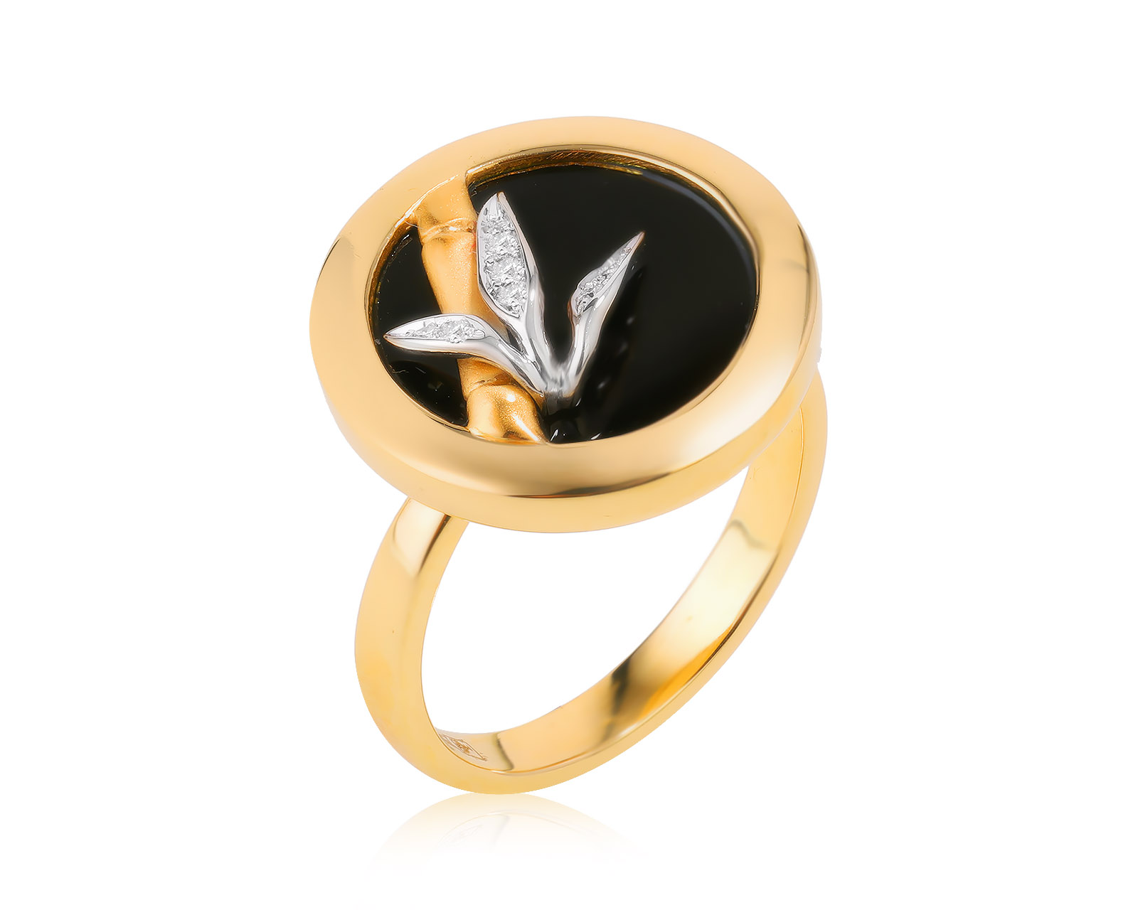 Оригинальное золотое кольцо Carrera y Carrera Baile de Bambú 081023/1