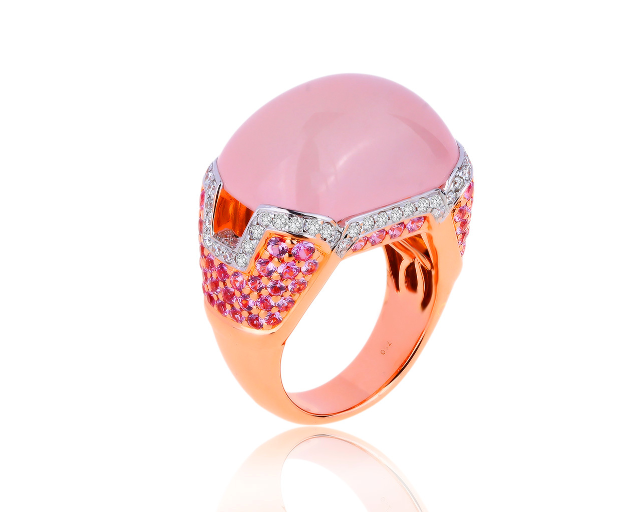 Великолепное золотое кольцо с кварцем 23.96ct 021219/2
