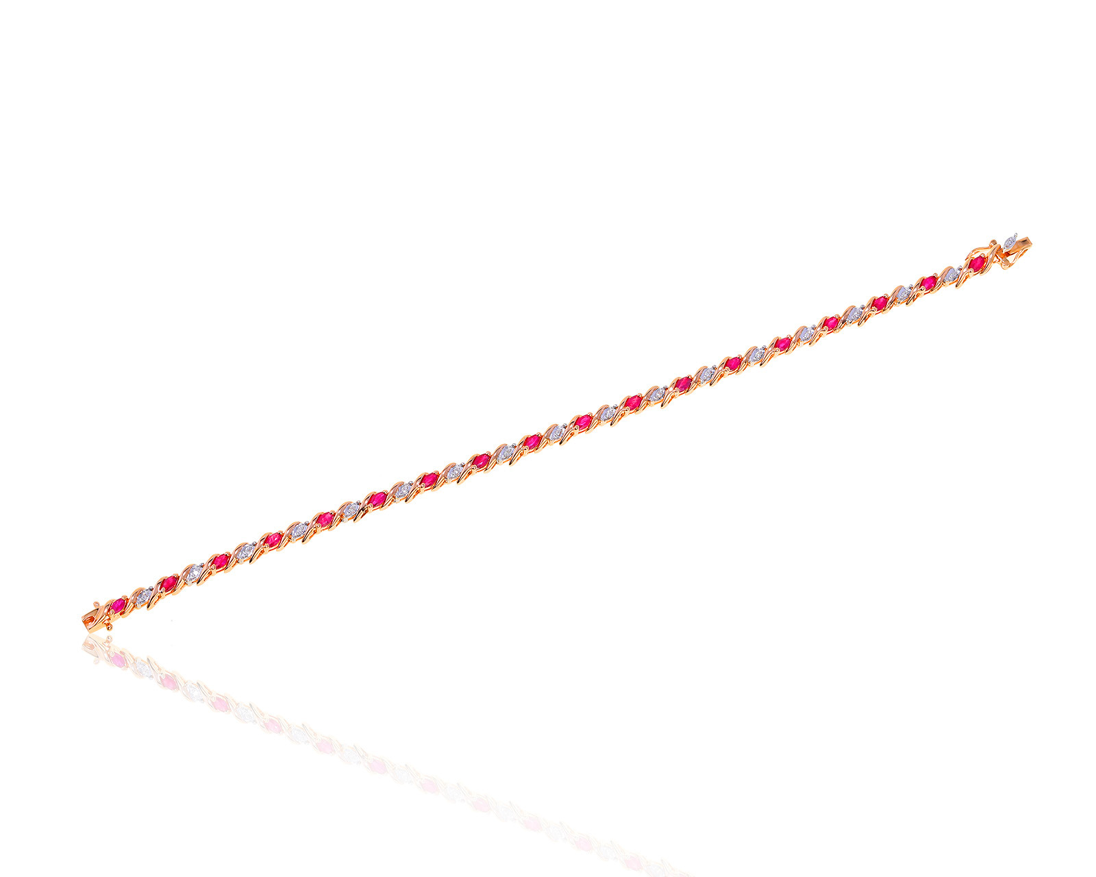 Великолепный золотой браслет с рубинами 1.67ct 290921/8 Великолепный золотой браслет с рубинами 1.67ct 290921/8