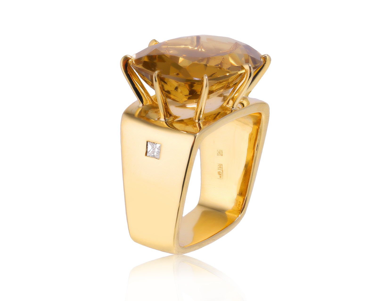 Оригинальное золотое кольцо с цитрином 15.50ct H.Stern Sunrise 100226/9