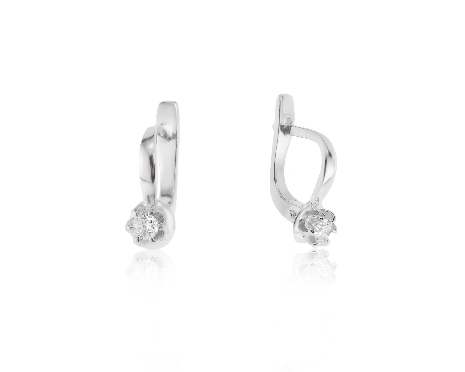 Оригинальные золотые серьги ЭПЛ Якутские бриллианты 050523/2