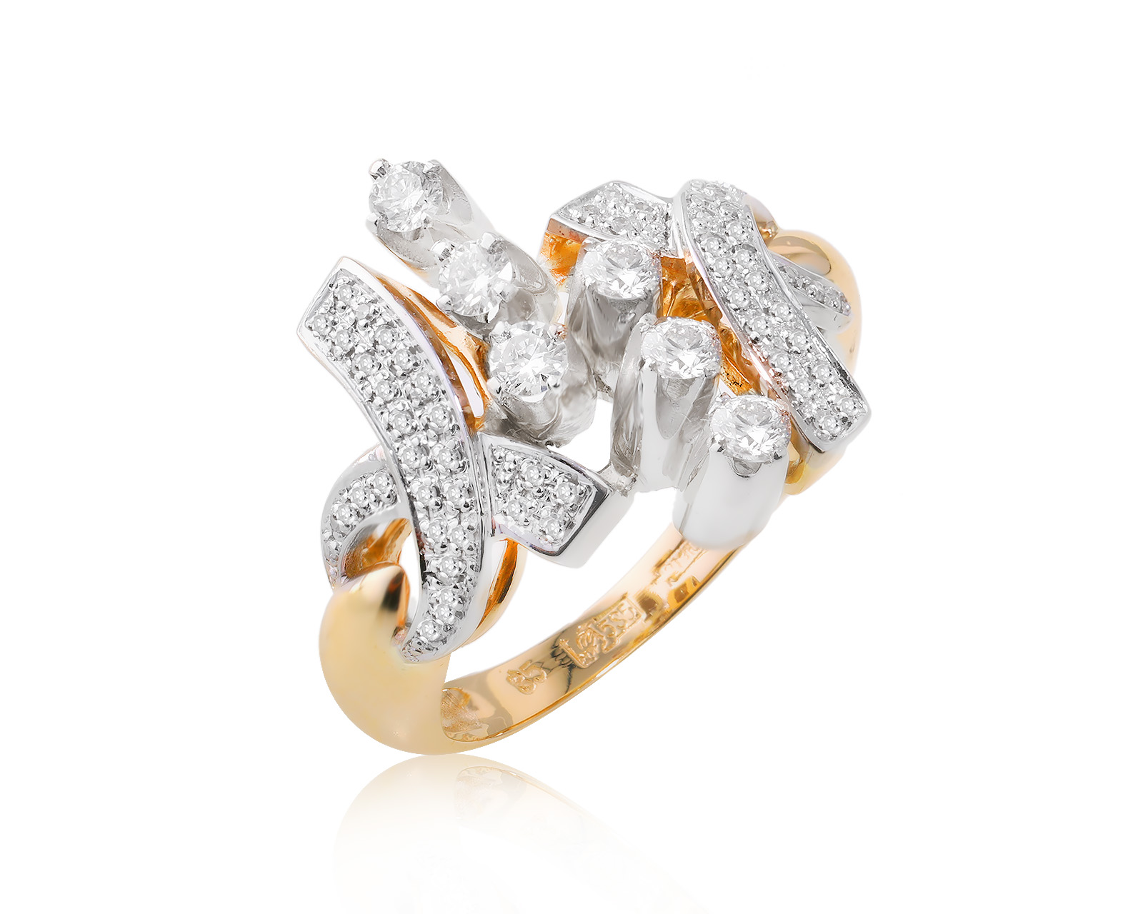 Золотое кольцо с бриллиантами 0.55ct 300324/24