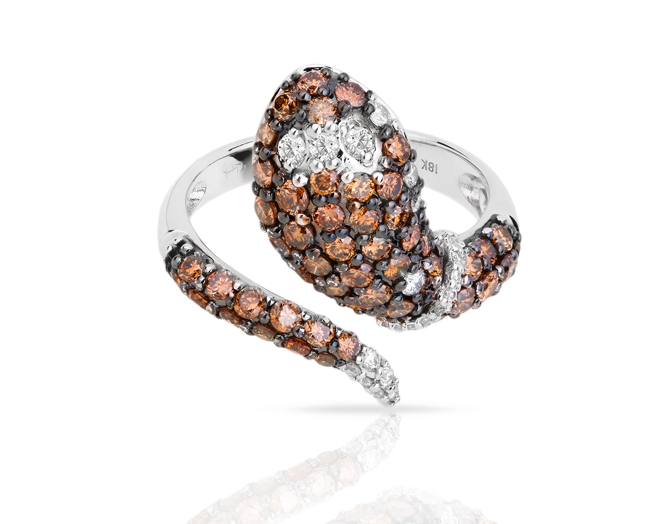 Интересное золотое кольцо с бриллиантами 1.37ct 200318/9