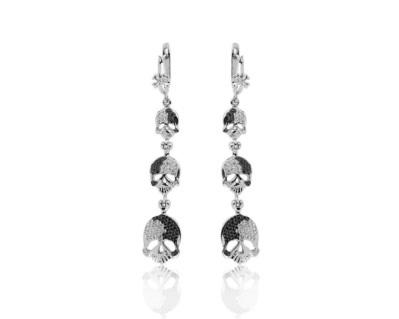 Неординарные золотые серьги с бриллиантами 1.10ct 060819/6