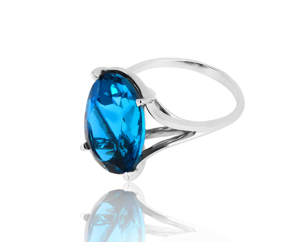 Волшебное золотое кольцо с топазом 13.19ct 040619/10