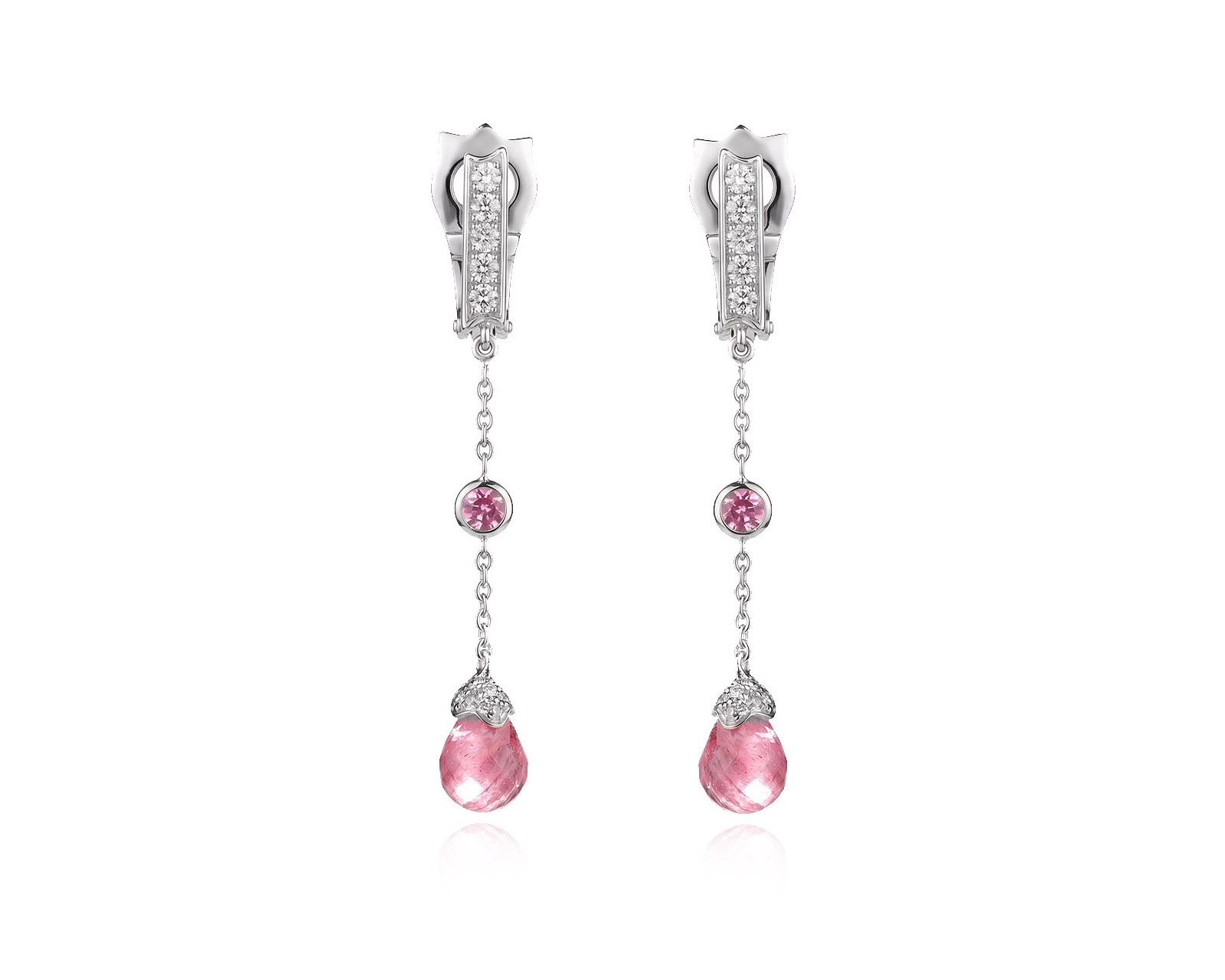 Оригинальные золотые серьги с турмалинами 3.80ct Chaumet Le Grand Frisson 230326/7