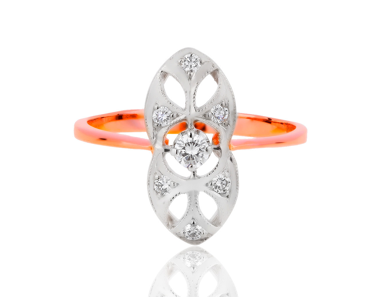 Чарующее золотое кольцо с бриллиантами 0.25ct 190719/7